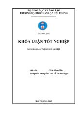 Khóa luận Phân tích tài chính và một số biện pháp cải thiện tình hình tài chính tại công ty cổ phần thương mại Hiếu Trung