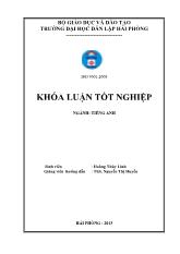 Khóa luận Some suggestions for correcting errors made by english non - Major first year students at hpu of pronouncing ending sounds