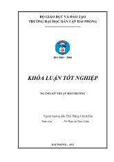 Đề tài Khảo sát hiện trạng môi truờng và đề xuất giải pháp tách loại dầu có trong nuớc thải công ty cổ phần nhựa thiếu niên Tiền Phong – Hải Phòng