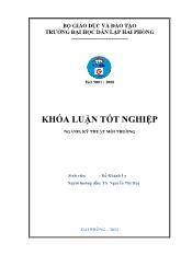 Khóa luận Đánh giá hiện trạng ô nhiễm môi truờng không khí ở Việt Nam do phát thải các chất hữu cơ khó phân hủy pops - Pcbs và đề xuất biện pháp giảm thiểu