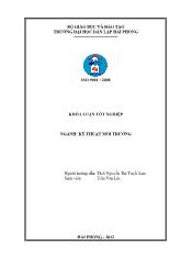 Khóa luận Hiện trạng chất lượng môi trường không khí thành phố Hải Phòng giai đoạn 2006 - 2011