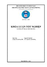 Khóa luận Khảo sát hiện trạng quản lý chất thải rắn trên địa bàn huyện Kinh Môn - Hải Duơng và đề xuất biện pháp giảm thiểu