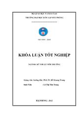 Khóa luận Khảo sát thực trạng môi trường và công nghệ tái chế nhựa thải tại phường Tràng Minh – Kiến An – Hải Phòng