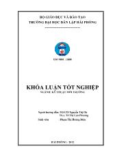 Khóa luận Khảo sát việc tuân thủ luật bảo vệ môi truờng tại một số doanh nghiệp trên địa bàn thành phố Hải Phòng