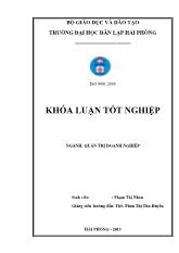 Khóa luận Một số biện pháp cải thiện tình hình tài chính tại công ty TNHH thương mại Dương Hưng