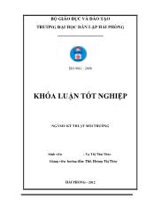 Khóa luận Nghiên cứu hiện trạng môi truờng tại công ty cổ phần than Cọc Sáu, Cẩm Phả, Quảng Ninh