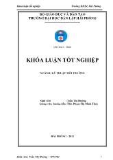 Khóa luận Nghiên cứu khả năng hấp phụ của xơ dừa đối với ion Cu 2+ trong nước