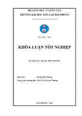 Khóa luận Nghiên cứu một số yếu tố ảnh hưởng tới giai đoạn xử lý hiếu khí nước thải bún bằng thiết bị Aeroten