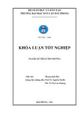 Khóa luận Nghiên cứu một số yếu tố ảnh hưởng tới giai đoạn xử lý yếm khí nước thải sản xuất bún bằng thiết bị uasb