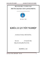 Khóa luận Tài nguyên nuớc mặt thành phố hải phòng và công tác kiểm soát ô nhiễm môi truờng nuớc