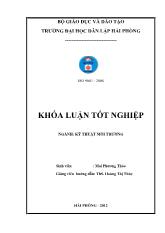 Khóa luận Tìm hiểu công nghệ sản xuất nước sạch tại công ty cổ phần kinh doanh nước sạch số 2 - Hải phòng