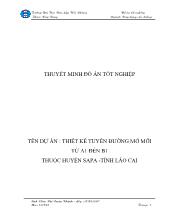 Đề tài Thiết kế tuyến đường mở mới từ A1 đến B1 thuộc huyện Sapa -Tỉnh Lào Cai