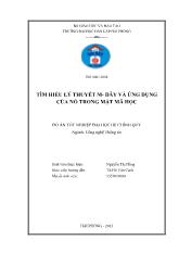 Đồ án Tìm hiểu lý thuyết M - Dãy và ứng dụng của nó trong mật mã học