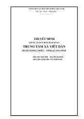 Thuyết minh lập dự án quy hoạch - Quản lý trung tâm xã việt dân huyện Đông Triều – Tỉnh Quảng Ninh