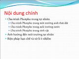 Chu trình Photpho trong tự nhiên