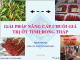 Đề tài Giải pháp nâng cấp chuỗi giá trị ớt tỉnh Đồng Tháp