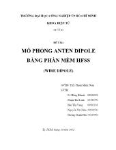 Đề tài Mô phỏng anten dipole bằng phần mềm HFSS (Wire Dipole)