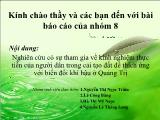 Đề tài Nghiên cứu có sự tham gia về kinh nghiệm thực tiễn của người dân trong cải tạo đất để thích ứng với biến đổi khí hậu ở Quảng Trị