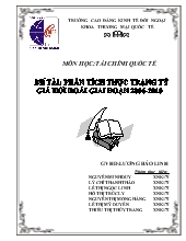 Đề tài Phân tích thực trạng tỷ giá hối đoái giai đoạn 2006-2010