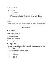 Đề tài Quy trình thương lượng ký kết thỏa ước lao động tập thể theo quy định của pháp luật Việt Nam