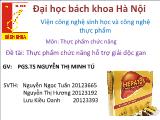 Đề tài Thực phẩm chức năng hỗ trợ giải độc gan