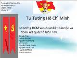 Đề tài Vận dụng tư tưởng HCM vào đoàn kết dân tộc và đoàn kết quốc tế hiên nay