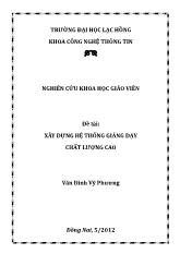 Đề tài Xây dựng hệ thống giảng dạy chất lượng cao