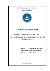 Khóa luận Đánh giá tình hình sản xuất lúa tại phường Khánh Xuân, TP. Buôn Ma Thuột, tỉnh Đắk Lắk