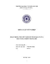 Khóa luận Hoạt động thu hút khách tham quan của bảo tàng chiến thắng b52