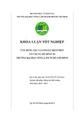 Khóa luận Ứng dụng GIS và Google Sketchup xây dựng mô hình 3D trường Đại học nông lầm TP. Hồ Chí Minh