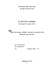 Luận văn Nghiên cứu, ứng dụng chế phẩm vi sinh Sagi Bio trong xử lý chất lót chuồng nuôi gà tại Vĩnh Phúc