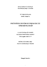Luận văn Phân tích chuỗi giá trị xoài cát tỉnh Đồng Tháp