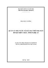 Luận văn Quản lý nhà nước về đất đai trên địa bàn huyện Diễn Châu, tỉnh Nghệ An