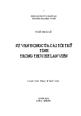 Luận văn Sự vận động của cái tôi trữ tình trong thơ Chế Lan Viên