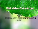 Ô nhiễm asen trong môi trường nước