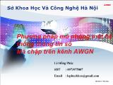 Phương pháp mô phỏng một hệ thống thông tin số Mã chập trên kênh AWGN