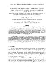 Sử dụng phưương pháp thảo luận nhóm trong dạy học phần “công dân với đạo đức” trong chương trình GDCD lớp 10
