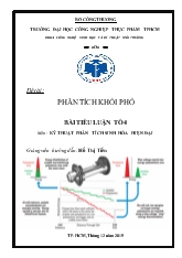 Tiểu luận Phân tích khối phổ