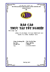 Báo cáo thực tập tốt nghiệp tại Công ty cổ phần tư vấn thiết kế xây dựng và công nghiệp DCD