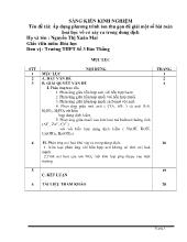 Đề tài Áp dụng phương trình ion thu gọn để giải một số bài toán hoá học vô cơ xảy ra trong dung dịch