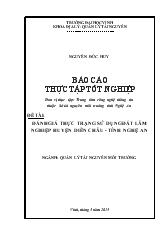 Đề tài Đánh giá thực trạng sử dụng đất lâm nghiệp huyện Diễn Châu - Tỉnh Nghệ An