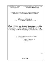 Đề tài Nghiên cứu sản xuất và ứng dụng chế phẩm đa enzyme có chất lượng từ vi sinh vật tái tổ hợp nhằm nâng cao hiệu quả sử dụng thức ăn chăn nuôi