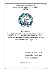 Đề tài Vận dụng thuyết cấu tạo hóa học để giải một số bài tập định tính phần phi kim trong đề thi HSG Hóa Học và Olympic Hóa Học 30/4