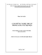 Luận án Cảm hứng nghệ thuật trong sáng tác hội họa