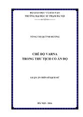 Luận án Chế độ Varna trong thư tịch cổ Ấn Độ