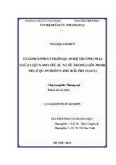 Luận án Giải pháp phát triển quan hệ thương mại giữa Việt Nam và các nước trong Liên minh thuế quan miền Nam châu Phi (SACU)