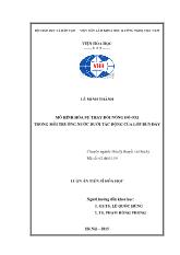 Luận án Mô hình hóa sự thay đổi nồng độ oxi trong môi trường nước dưới tác động của lớp bùn đáy