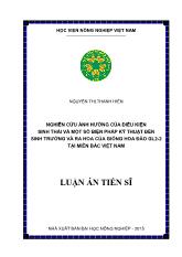 Luận án Nghiên cứu ảnh hưởng của điều kiện sinh thái và một số biện pháp kỹ thuật đến sinh trưởng và ra hoa của giồng đào GL2-2 tại miền Bắc Việt Nam