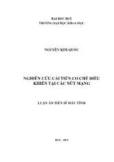 Luận án Nghiên cứu cải tiến cơ chế điều khiển tại các nút mạng