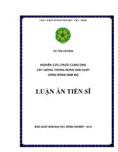 Luận án Nghiên cứu chuỗi cung ứng cây giống trồng rừng sản xuất vùng Đông Nam Bộ